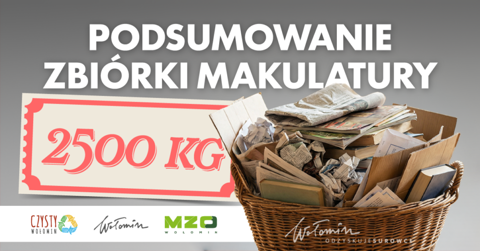 Wsp&oacute;lnie zebraliśmy 2500 kg makulatury