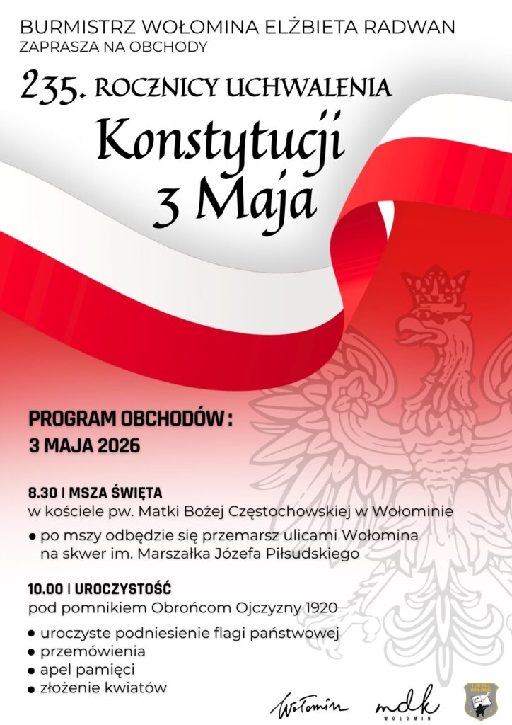 Obchody Święta Konstytucji 3 Maja w Wołominie