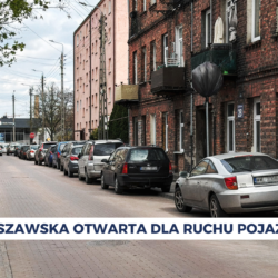 Ul. Warszawska otwarta dla ruchu pojazdów