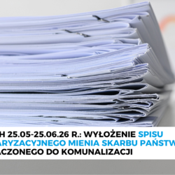 Wyłożenie spisu inwentaryzacyjnego mienia Skarbu Państwa przeznaczonego do komunalizacji