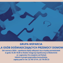 Grupa wsparcia dla osób doświadczających przemocy domowej