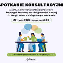 Spotkanie konsultacyjne dotyczące budowy ulic Sosnowej i Błotnej w Wołominie