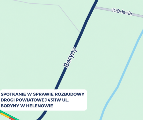 Spotkanie w sprawie rozbudowy drogi powiatowej 4311W ul. Boryny w Helenowie