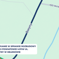 Spotkanie w sprawie rozbudowy drogi powiatowej 4311W ul. Boryny w Helenowie