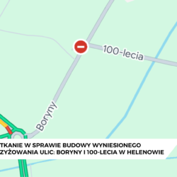 Zebranie mieszkańców Helenowa w sprawie przebudowy skrzyżowania ul. Boryny i ul. 100-lecia