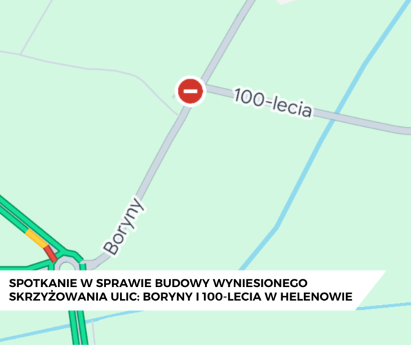 Zebranie mieszkańców Helenowa w sprawie przebudowy skrzyżowania ul. Boryny i ul. 100-lecia
